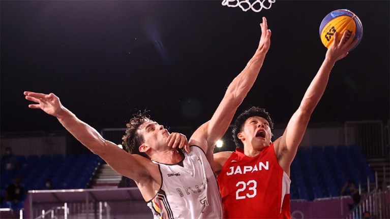 Belgian 3x3 basketball players start with stunt victory against Latvia, but then go down against host country Japan