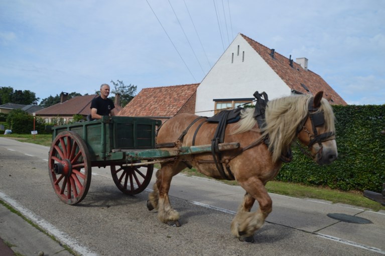 Drie dagen paardengeluk op houten wielen met ijzeren beslag