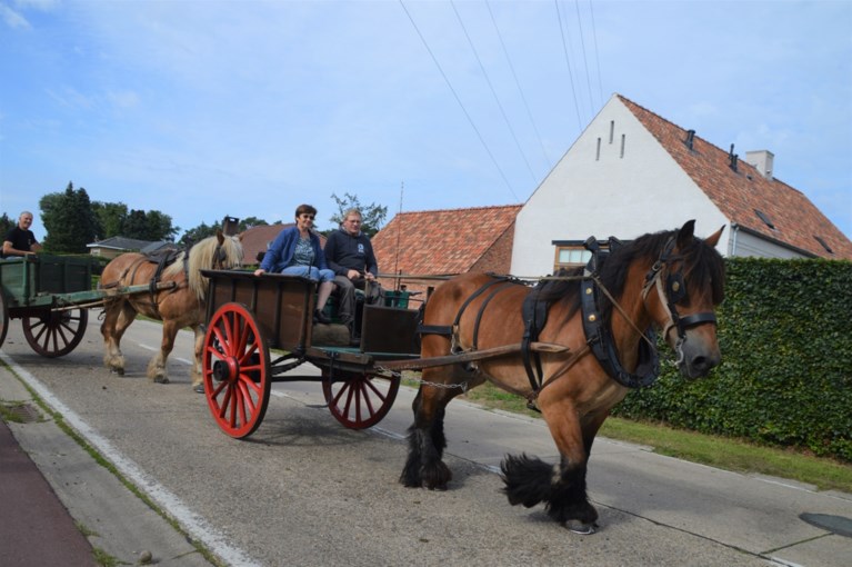 Drie dagen paardengeluk op houten wielen met ijzeren beslag