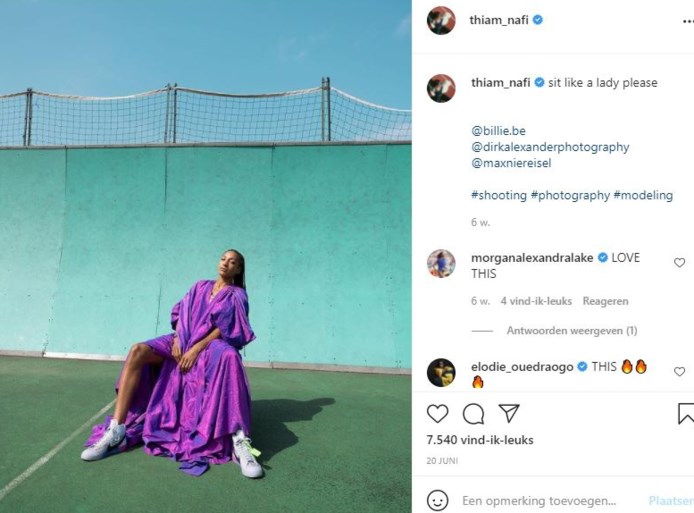 Nafi Thiam schittert in het goud en in het … paars!