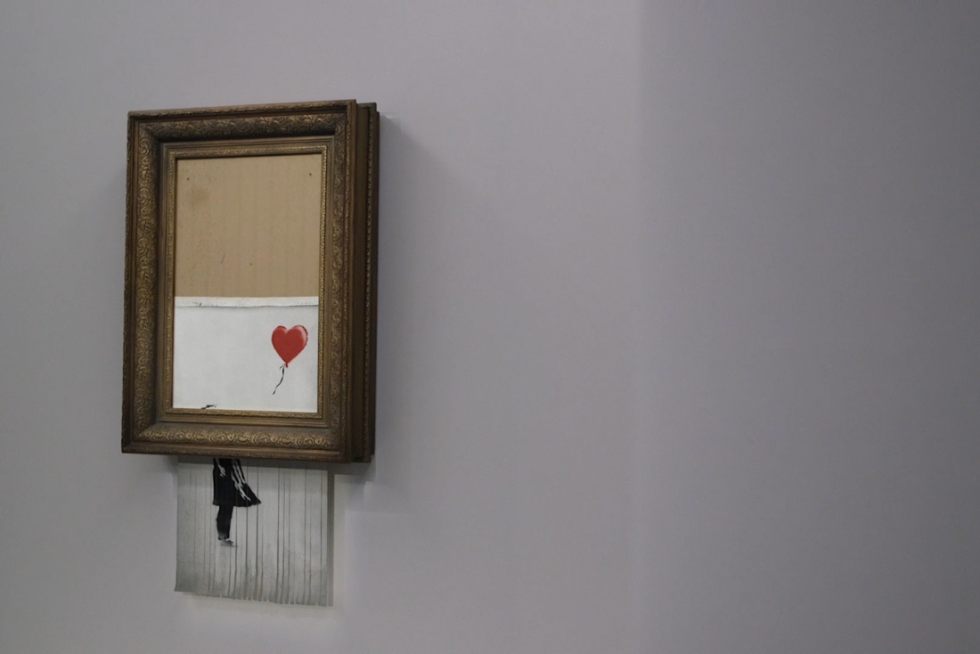 Banksy’s ‘Girl with Balloon’ (that self-destructed) goes…