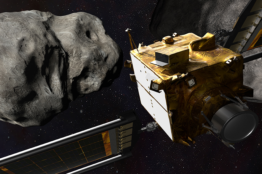 Experiment in space: can we change the orbit of asteroid…