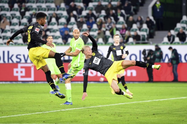 Borussia Dortmund zet Wolfsburg opzij in Belgisch onderonsje, Erling Haaland scoort meteen bij rentree na blessureleed