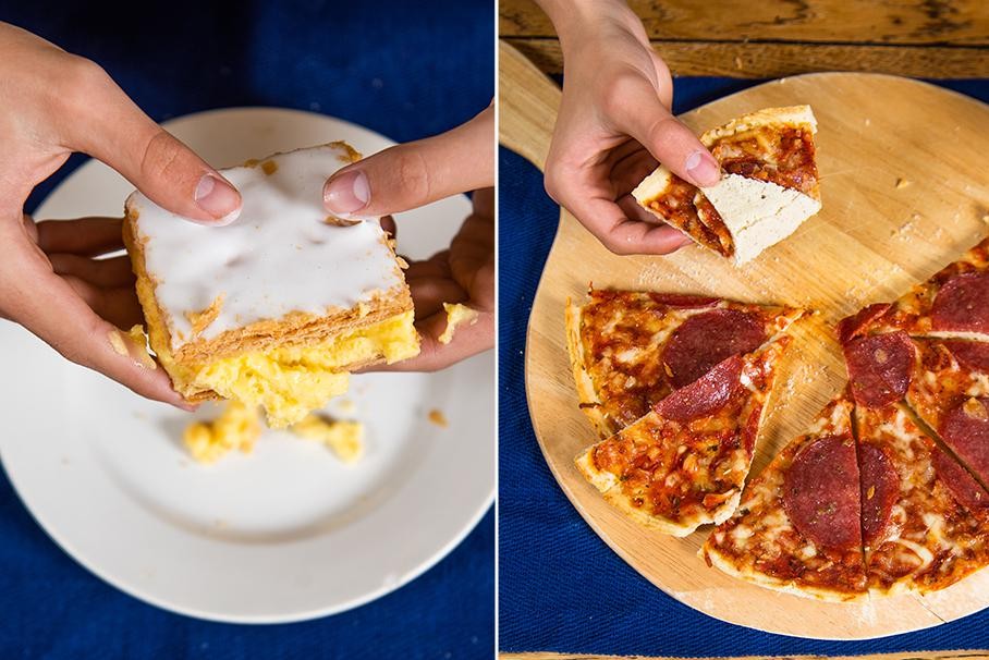 How to really eat pizza and how to eat a tompoe without…