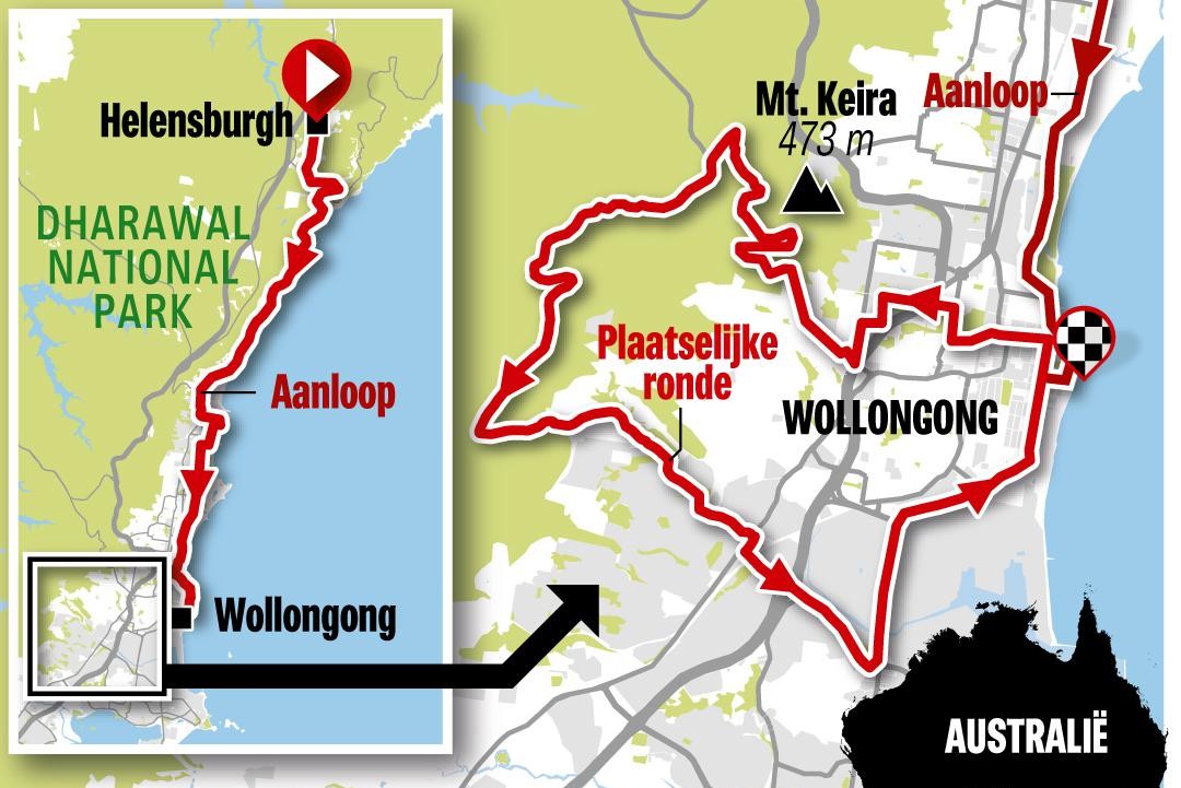 Parcours WK wielrennen 2022 in Australië pittiger dan verwacht: géén pure  sprinterskoers op maat van Caleb Ewan | Het Nieuwsblad Mobile