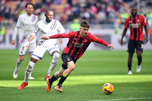 AC Milan en invaller Saelemaekers klimmen voorlopig naar de leiding in Italië na zege tegen Sampdoria