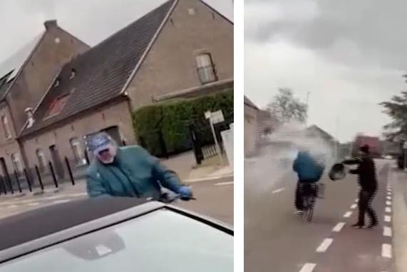 Cyclist has been spitting on cars for months, garage owner reacts with a bucket of water: “We were fed up with it” (Heusden-Zolder)