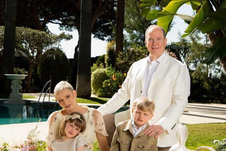 Princess Charlene of Monaco celebrates return to husband and children with official photo session