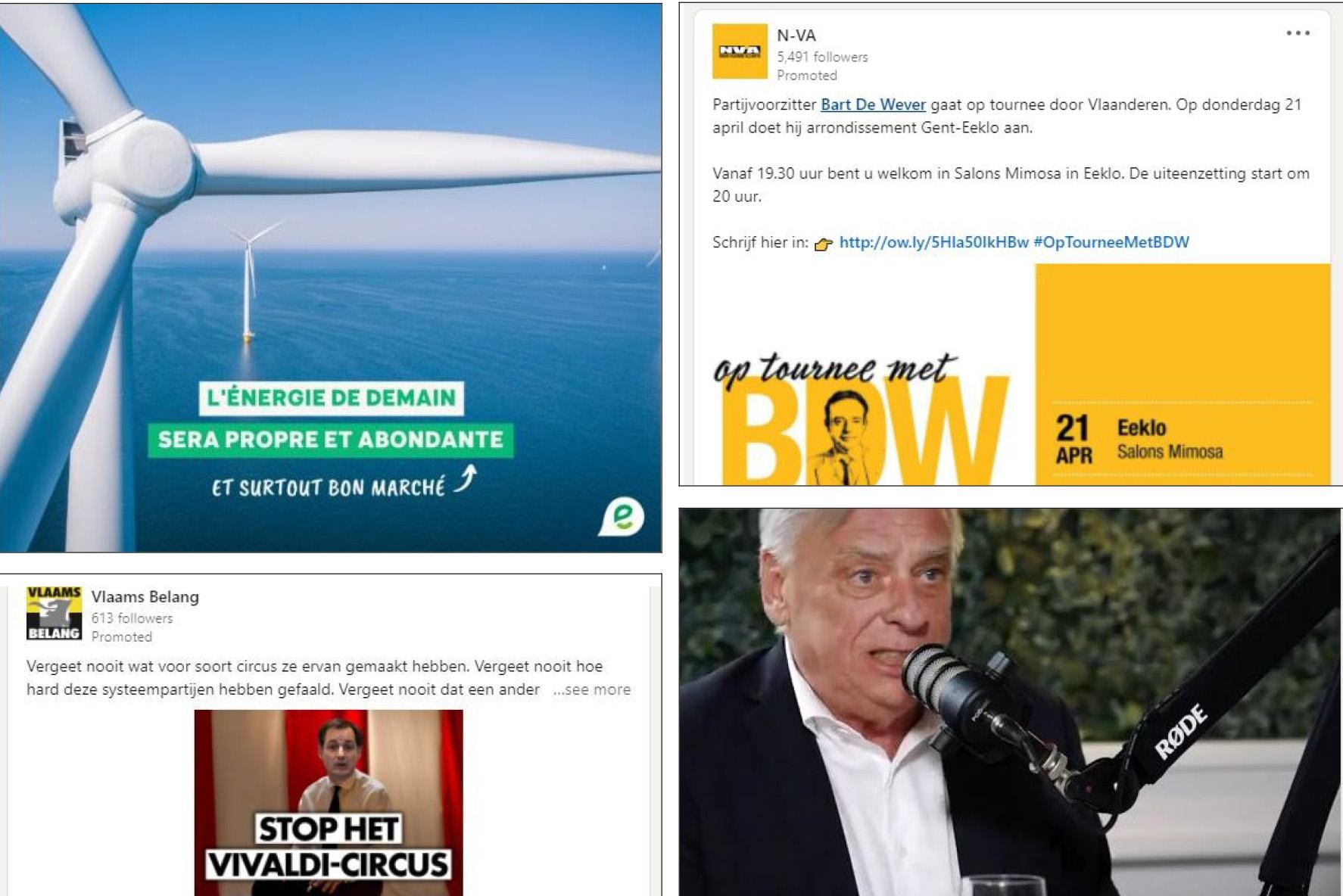 Politieke reclame op socialenetwerksite Linkedin is al vier jaar verboden, maar vijf Belgische partijen doen het toch