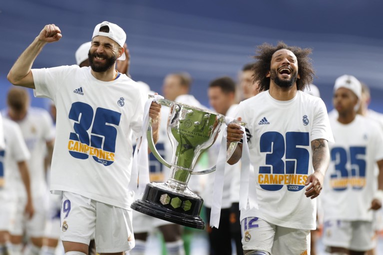 Daar is nummer 35! Real Madrid en Thibaut Courtois pakken de landstitel na vlotte zege tegen Espanyol