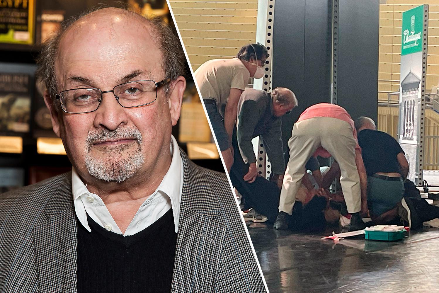 Salman Rushdie ha aggredito a New York prima di pronunciare il discorso: un uomo ha accoltellato lo scrittore al collo