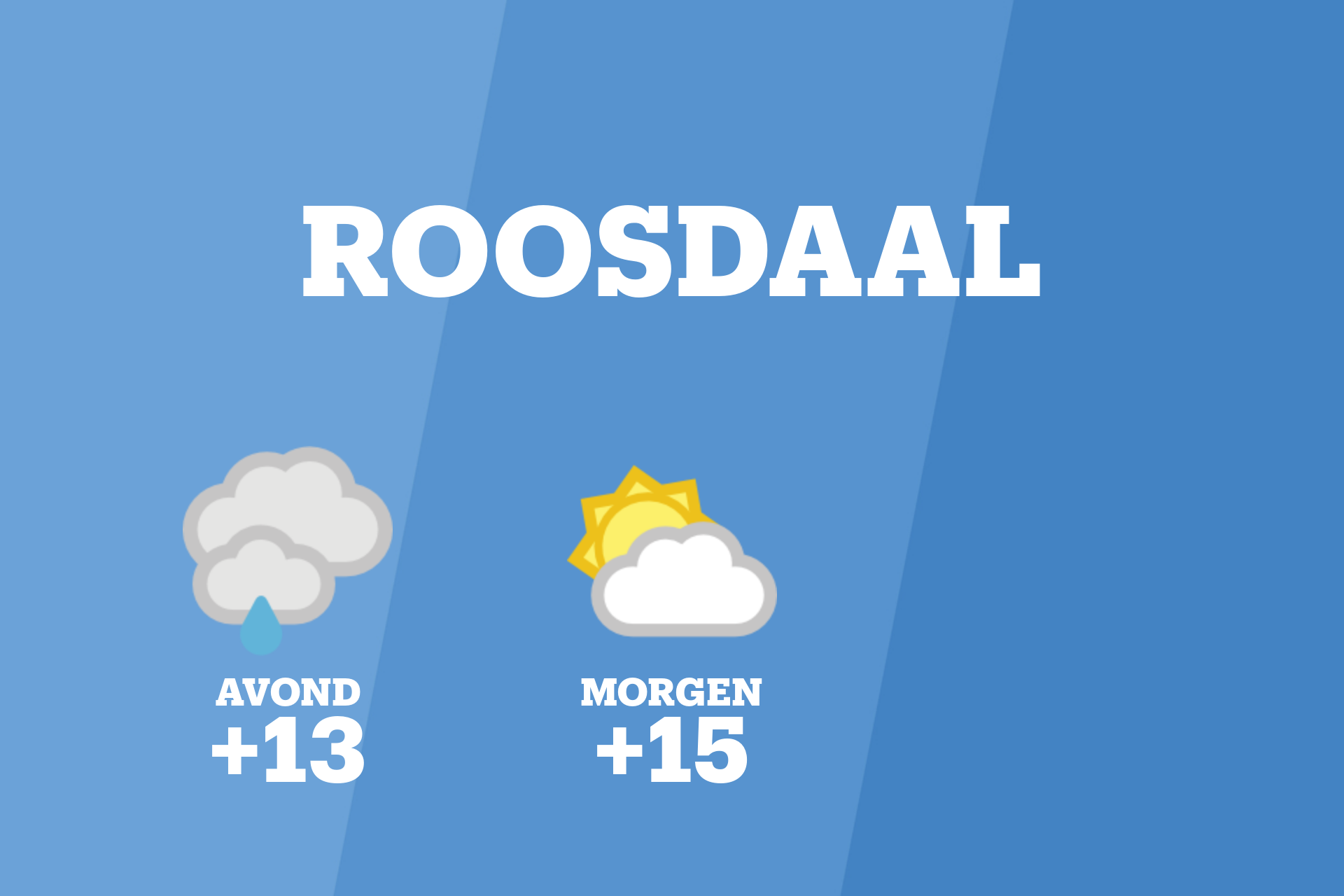In Roosdaal lichte regen en bewolking vanavond