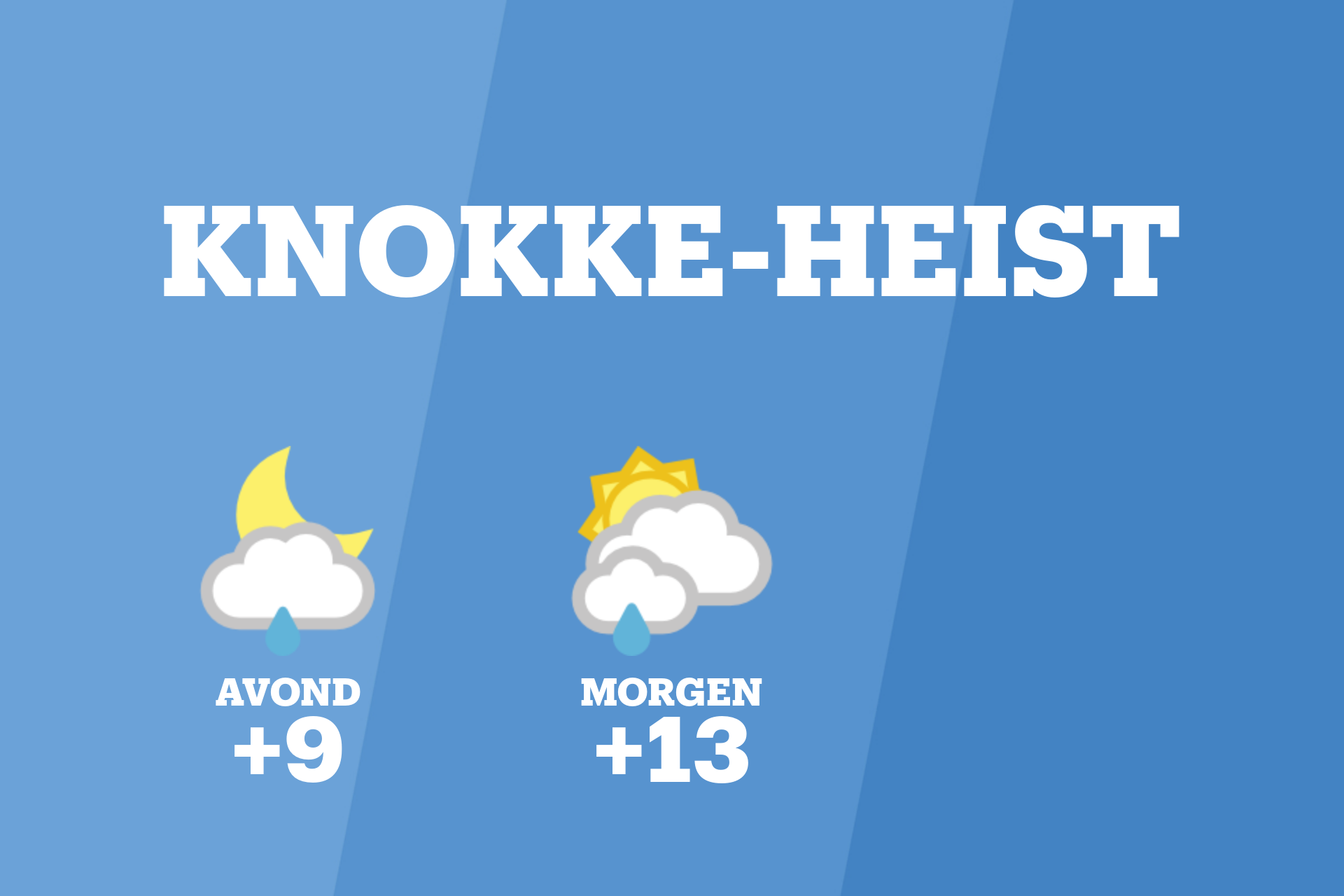 Lichte regen en redelijk helder weer in Knokke-Heist vanavond