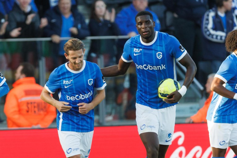 Racing Genk wint op het nippertje bij KV Oostende en legt druk bij leider Antwerp