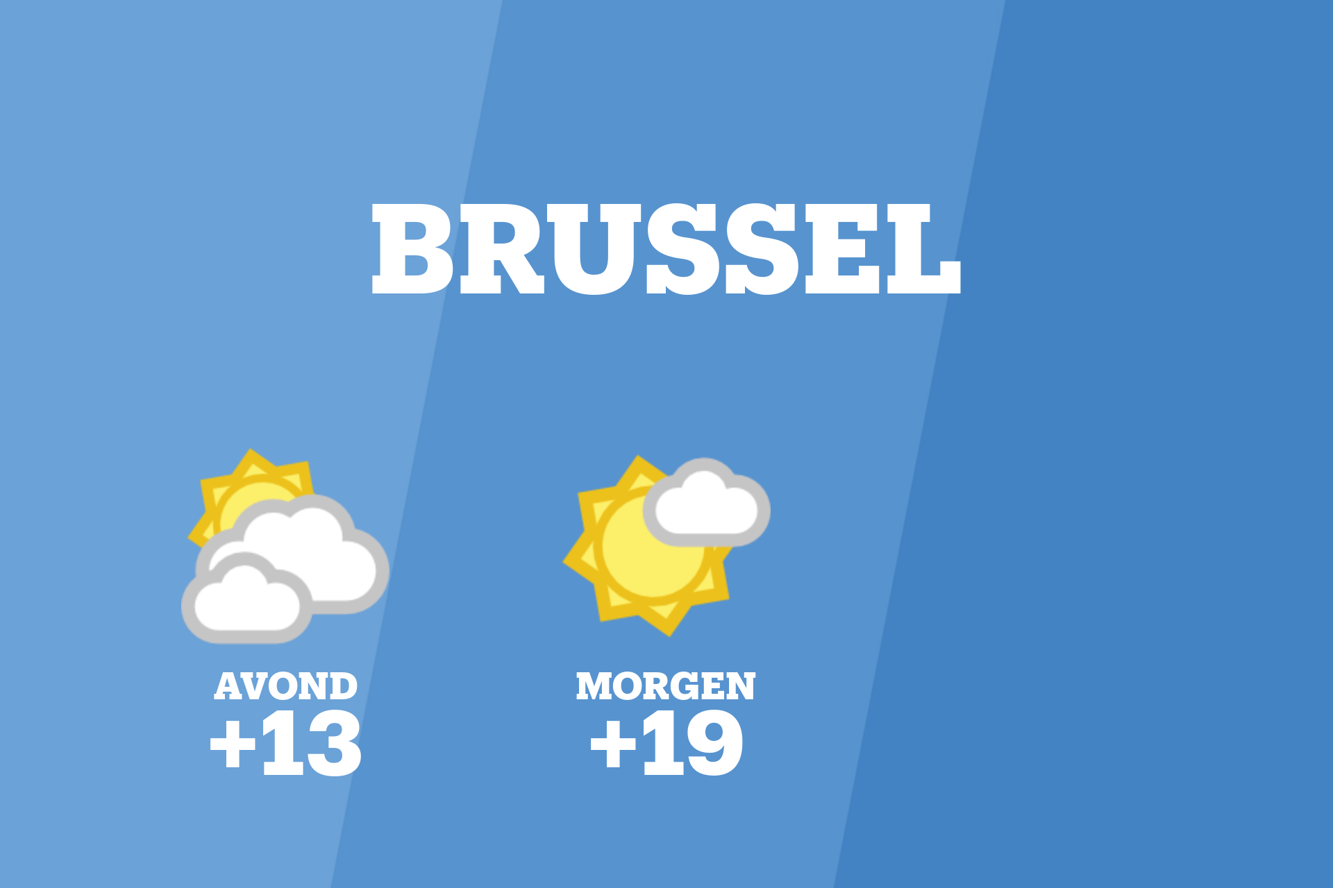 Overwegend bewolkt in Brussel vanavond