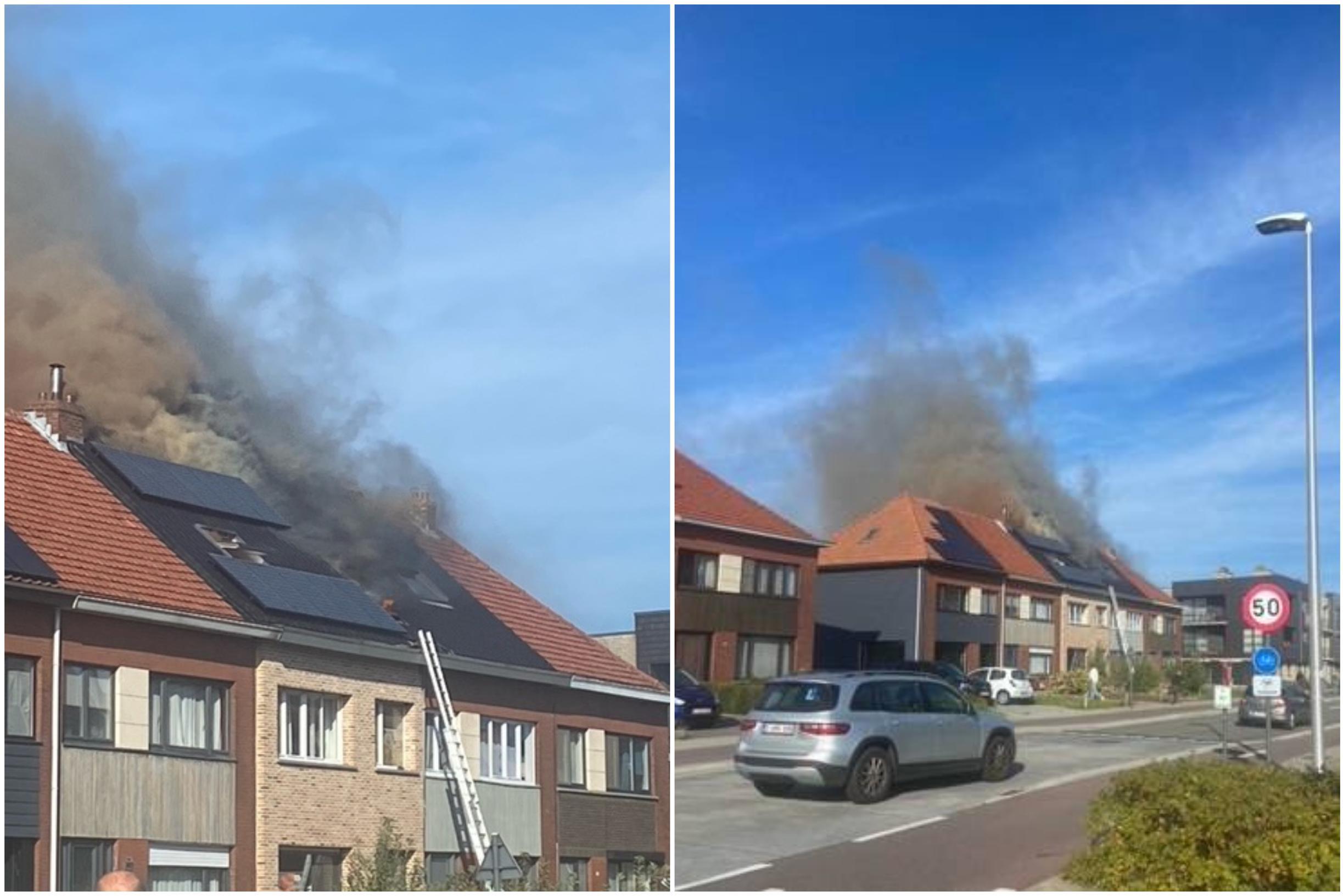 Vier woningen getroffen bij zware dakbrand in Boechout