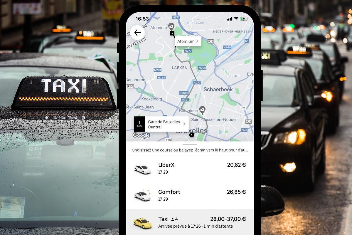 Uber stelt app open voor taxi’s in Brussel