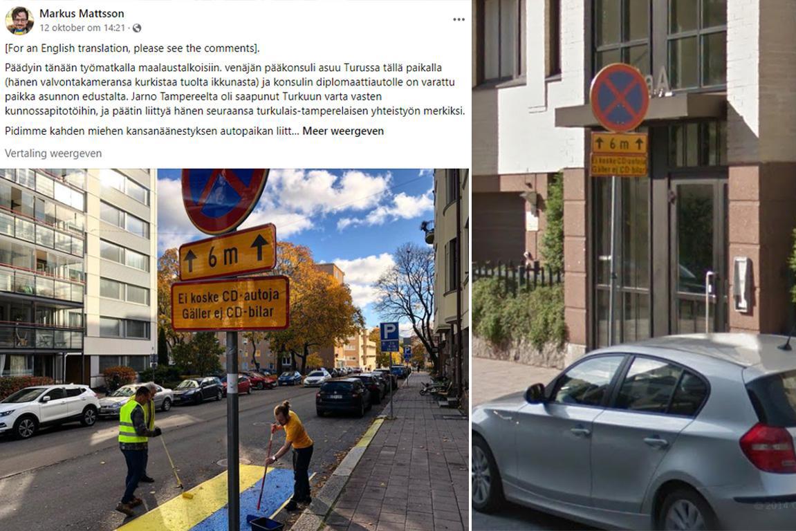 Due finlandesi includono un parcheggio per un diplomatico russo dopo un “referendum”