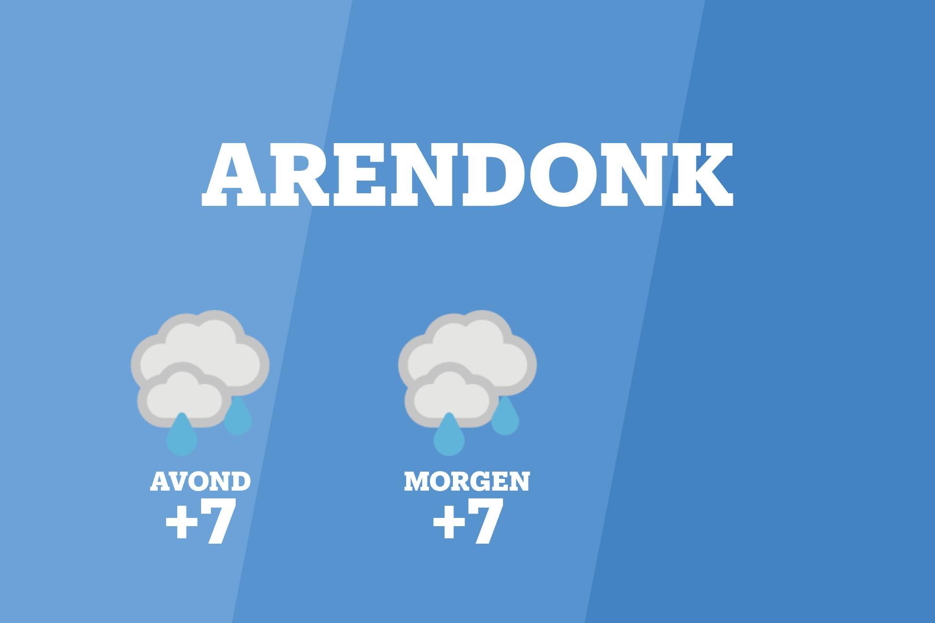 Zwaarbewolkt met hevige regen in Arendonk vanavond