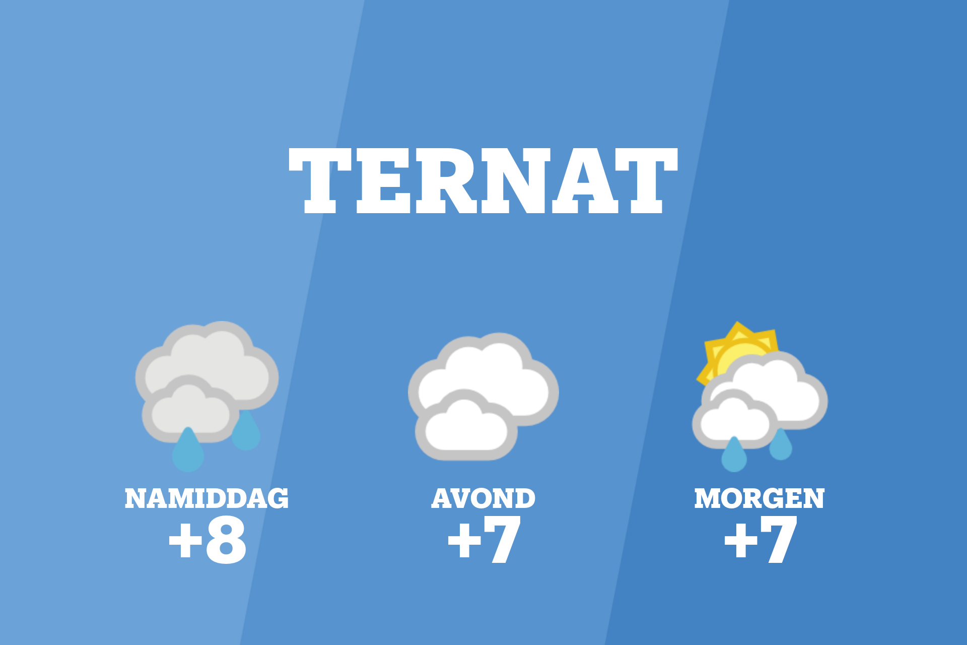 Zwaarbewolkte namiddag met zware regen in Ternat