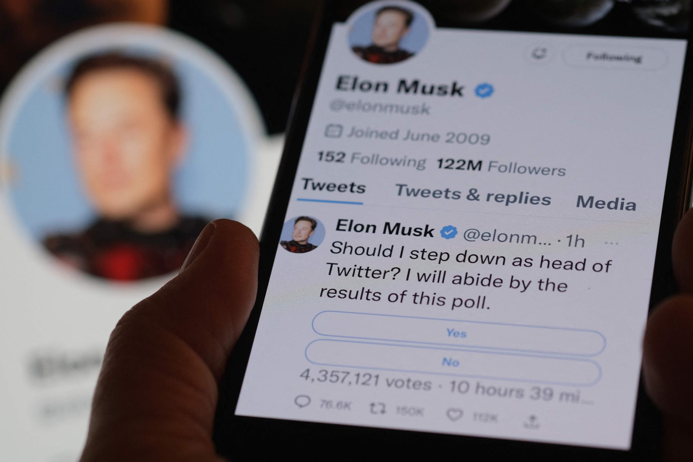 Elon Musk loses poll and has to leave the majority of Twitter users: does he put his money where his mouth is?