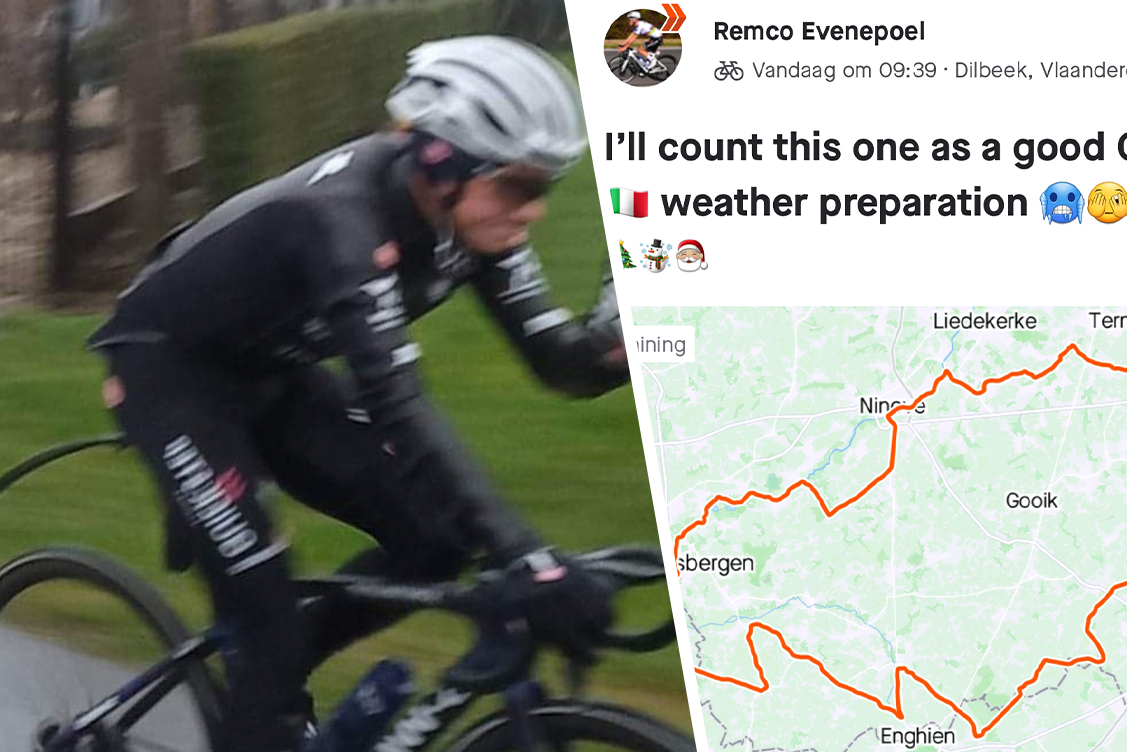 What a character on Christmas: Remco Evenepoel completes a training ride of more than 100 km in the pouring rain