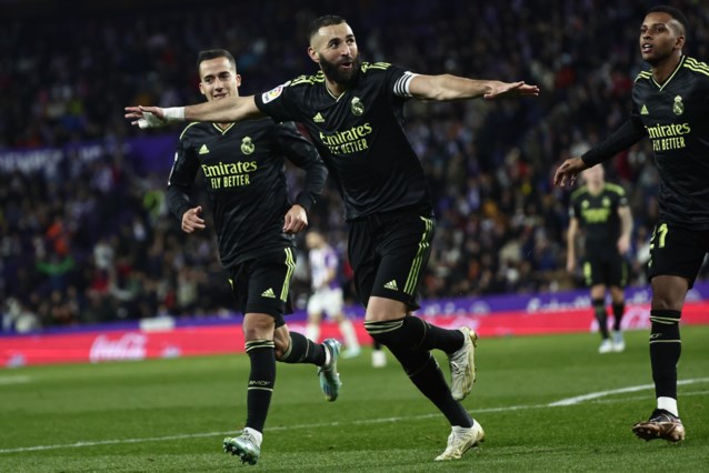 Real Madrid hervat competitie met zege na twee late doelpunten van Benzema, Thibaut Courtois pakt uit met twee wereldsaves