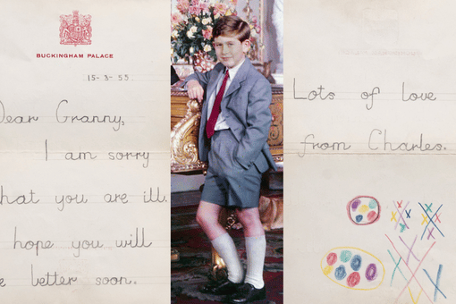 A letter from King Charles to ‘Grandma’ from 1955 is accidentally discovered in the attic