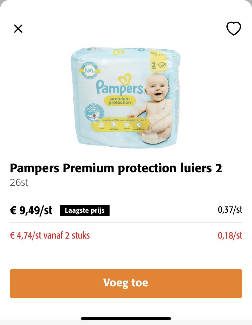 Colruyt pampers premium store protection