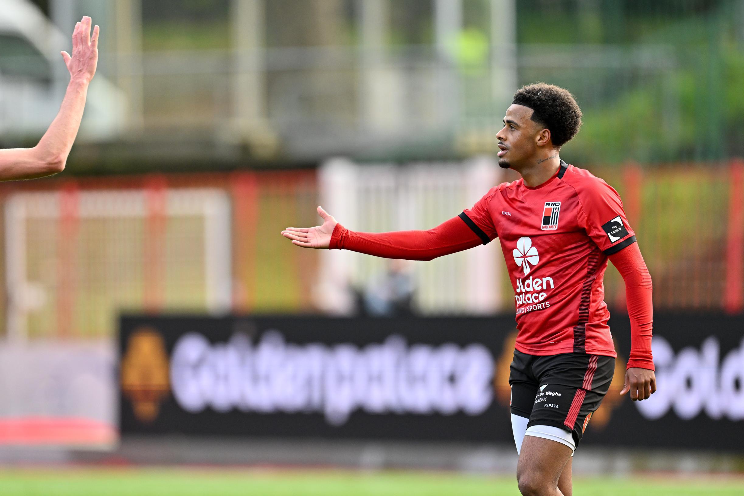 Ilay Camara (57) of RSC Anderlecht pictured during a soccer game between  KMSK Deinze and RSC