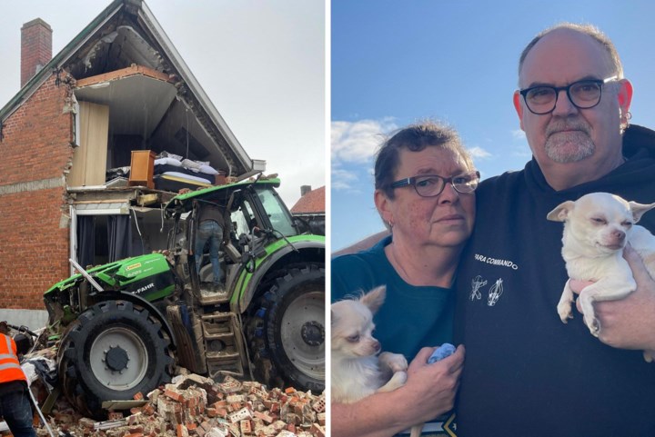 Marc en Sabine in tranen nadat tractor woning verwoest: “We zouden zó graag opnieuw beginnen”