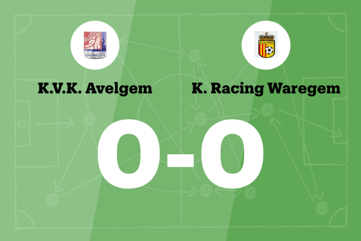 Doelpuntloze wedstrijd voor VK Avelgem B en Racing Waregem B