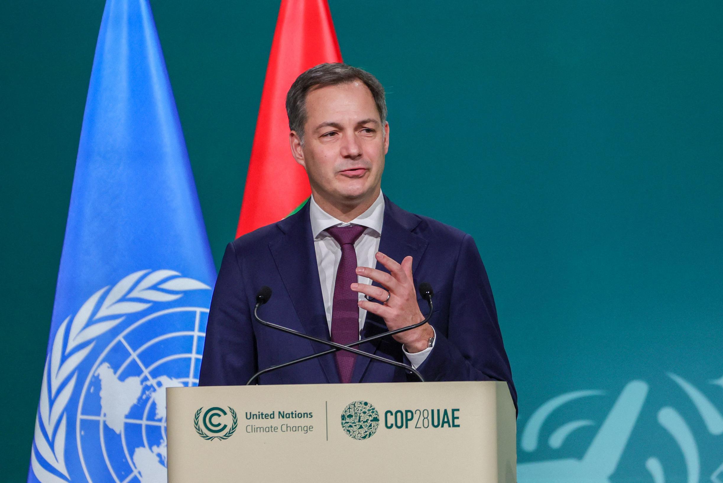 Prime Minister De Croo Urges Climate Summit to Move from Words to Actions