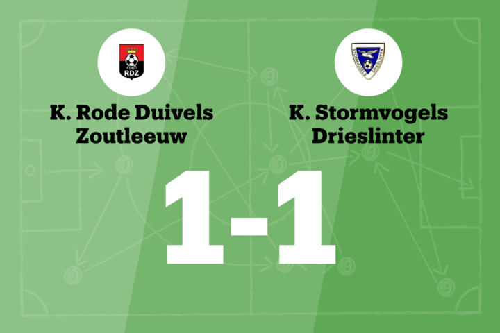 RD Zoutleeuw B beëindigt reeks nederlagen met gelijkspel tegen KST Drieslinter B