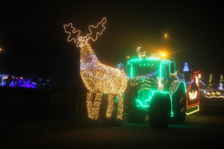 Dit dorp schittert als nooit tevoren: lichtjesparade met paarden en bijna aan elk huis een versierde kerstboom