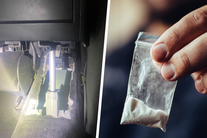 Politie vindt 2 kilogram cocaïne in verborgen ruimte onder middenconsole van auto