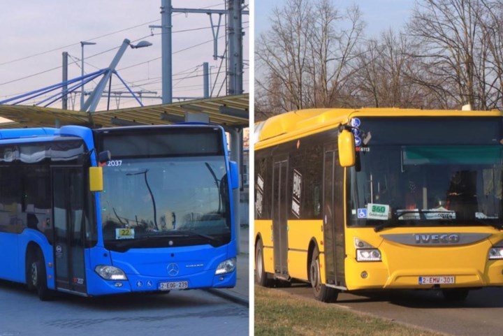 “We hadden geen tijd om ze volledig te spuiten”: De Lijn rijdt in Tienen tijdelijk rond in  felblauwe en kanariegele bussen