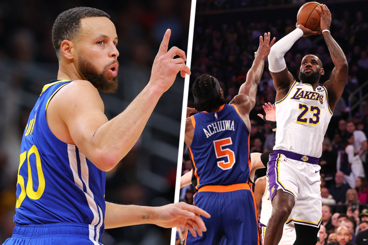 NBA. LeBron James maakt met Lakers einde aan zegereeks van Knicks, Stephen Curry blijft met 60 punten nipt onder persoonlijk record