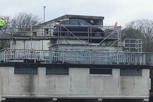 Bizarre Incident of BMW Crossing Bicycle Bridge in Wijnegem