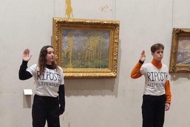 Climate Activists Deface Monet Painting in Lyon Museum Protest Against Climate Change