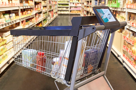 Colruyt experiments with smart shopping cart that scans and charges automatically