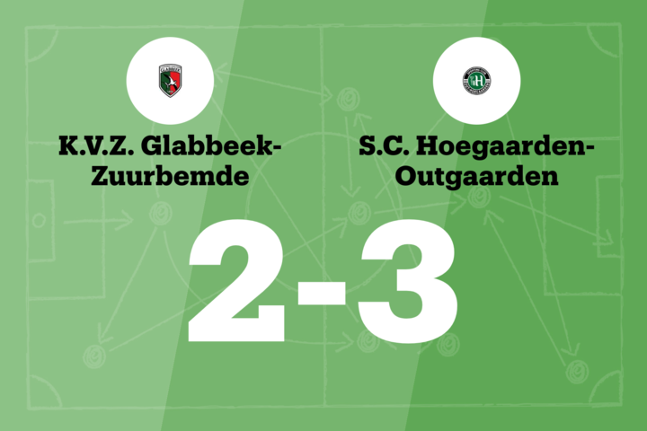 Zege voor SC Out-Hoegaarden B in uitwedstrijd tegen KVZ Glabbeek Zuurbemde