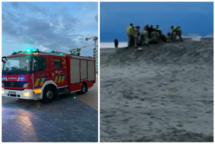Jongen (12) uit twee meter diepe put bevrijd op strand Nieuwpoort: “Gelukkig loopt dit goed af”