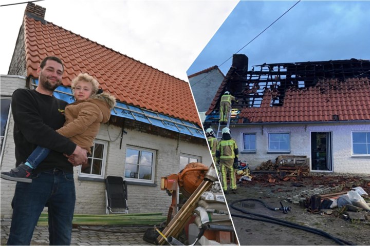 Brand vernielde jaar geleden droomhuis van Jordy (29), na veel zwoegen keert hij er terug met zijn zoontje: “Trots dat ik hier weer kan thuiskomen”