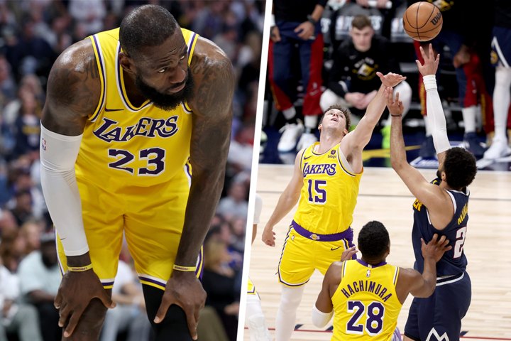 VIDEO. Opnieuw geklopt met ultieme korf: NBA-kampioen Denver stuurt LA Lakers en LeBron James naar huis in play-offs