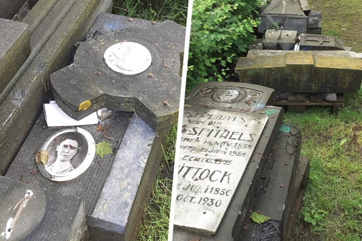Park ligt plots vol met oude grafstenen: “Overledenen verdienen meer respect”