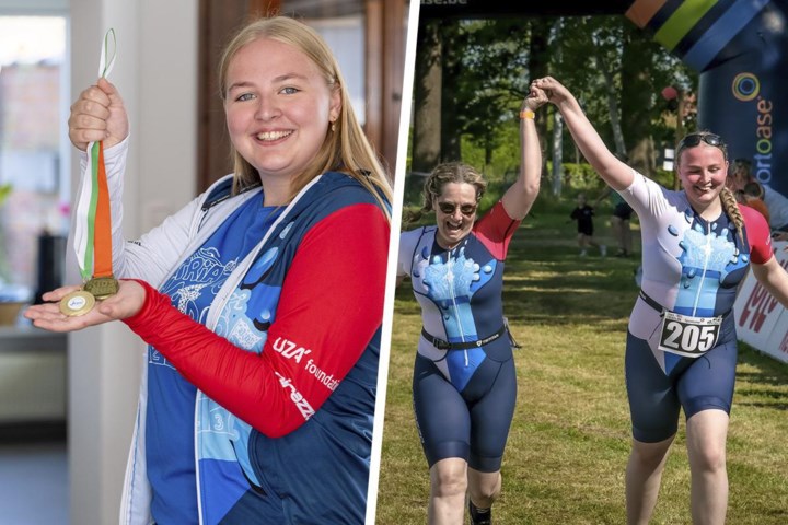 Reumapatiënte Julie (16) loopt triatlon uit: “Ik heb iets gedaan dat ik zelf niet voor mogelijk hield”