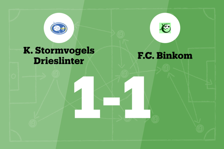 Drieslinter en Binkom spelen 1-1