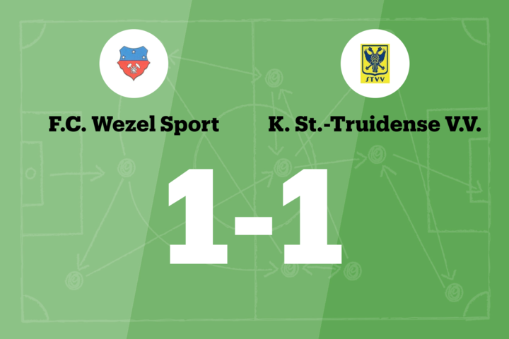 Wezel Sport speelt thuis gelijk tegen STVV B