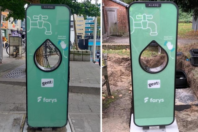 Dorst tijdens het uitgaan? Stad plaatst gratis drinkwaterpunten in Overpoort en een park (Gent)